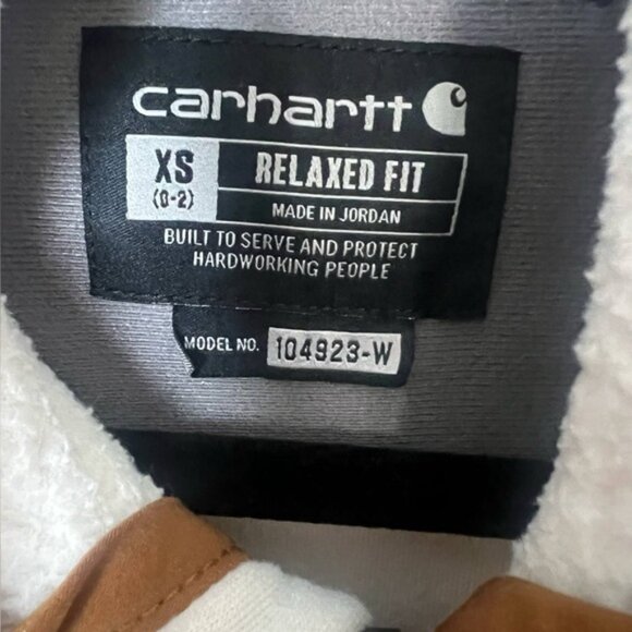 Carhartt Woman Size XS Reworked Relaxed Fit Fleece Coat sherpa fleece full zip - Picture 4 of 7